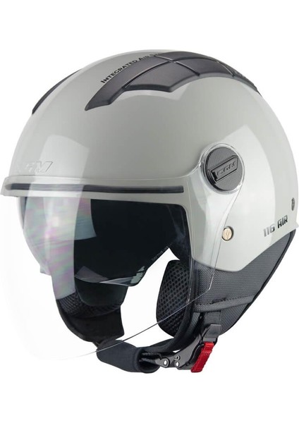 116A Aır Açık Kask Gri Uzun Vizör+Güneş Vizörlü -S