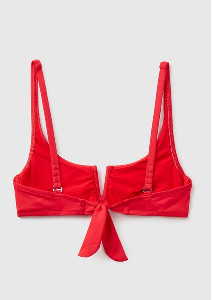 Kadın Arkadan Bağlamalı Bikini Üst Kırmızı fiyatları