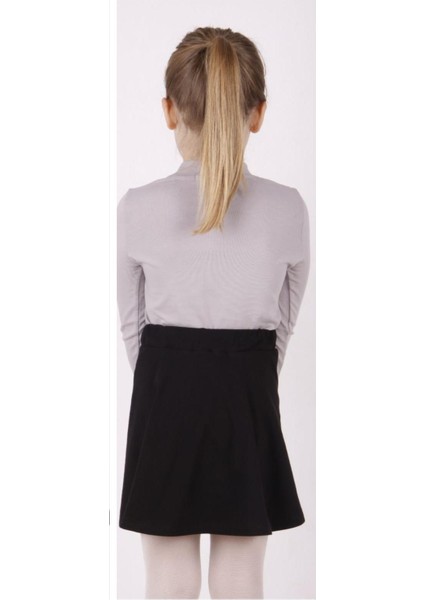 Kız Çocuk Önü Dantelli Okul Tişört modelleri