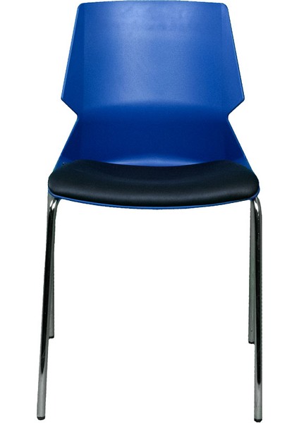 Mora Minderli Mavi Ergonomik Pro Ofis Sabit Ayaklı Ucuz Toplantı Bekleme Koltuğu