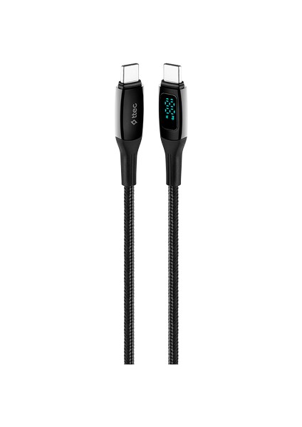 Alumicable LCD Usb-C – Usb-C 100W Pd/qc 150CM Hızlı Şarj/data Kablosu ,siyah