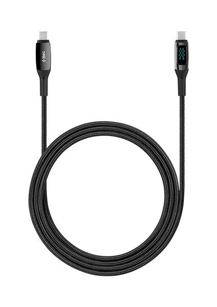 Alumicable LCD Usb-C – Usb-C 100W Pd/qc 150CM Hızlı Şarj/data Kablosu ,siyah