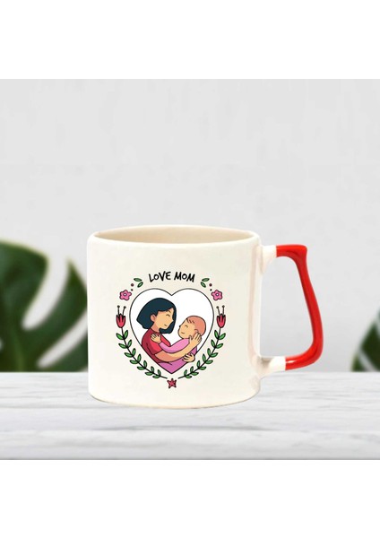 Love Mom Yazılı Lüks Kupa