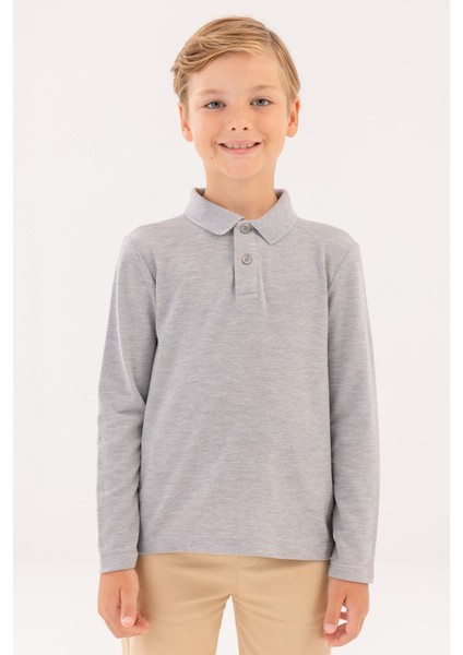 Ku Basıc 15kds04 4pr Gri Erkek Çocuk Uzun Kol T-Shirt