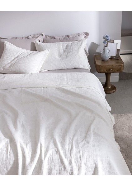 Feolette Çift Kişilik Yatak Örtüsü - Beyaz fiyatları