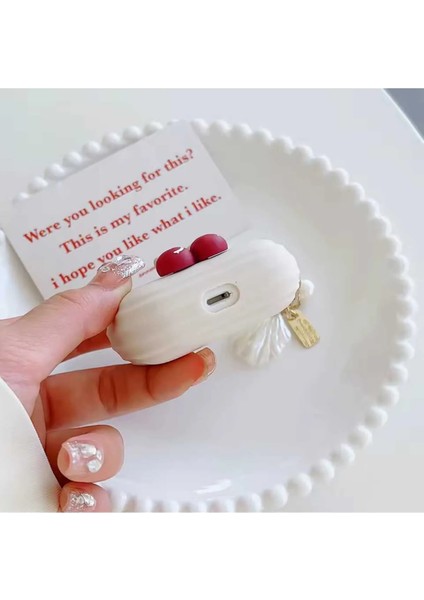 Airpods Kılıf - Kiraz Detaylı Airpods Koruyucu Kılıf (1-2 / Pro / Pro 2 / 3 / 4) Uyumlu fiyatları