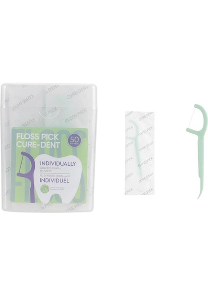 Tek Tek Paketlenmiş Kürdan Tipi Naneli Diş İpi 50 Adet