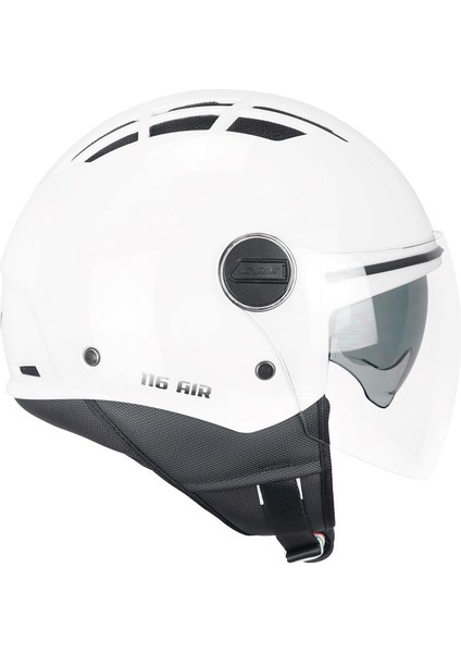 116A Aır Açık Kask Beyaz Uzun Vizör+Güneş Vizörlü -S
