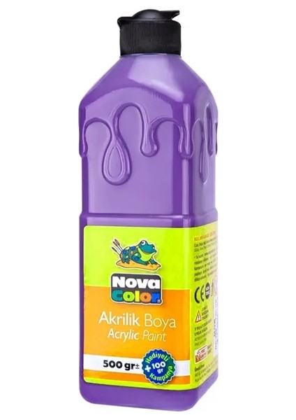 Akrilik Boya 500ML Mor - 3 Adet