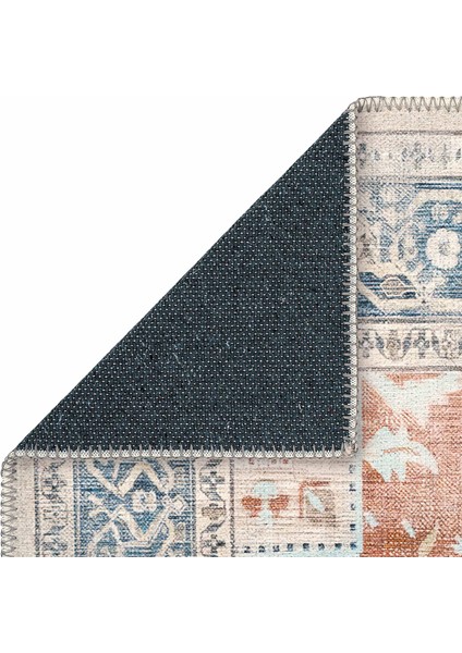 Beylerbeyi By 802 Bej Vintage Halı Oda Salon Halısı Yıkanabilir Eskitme Halı Dokuma Şönil Halı indirimleri