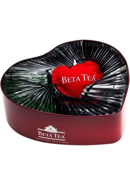 Beta Sweet Heart Bardak Poşet Metal Ambalaj 100 x 2 gr (Karma Çay) fırsatları