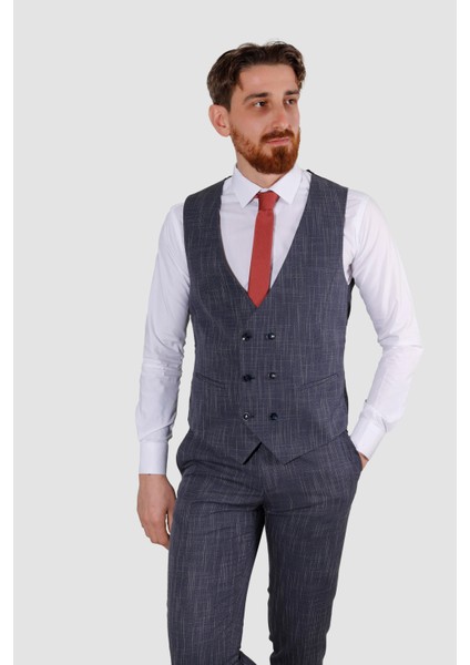 Smokın 6504 Cızgılı Takım Elbıse-Lacivert modelleri