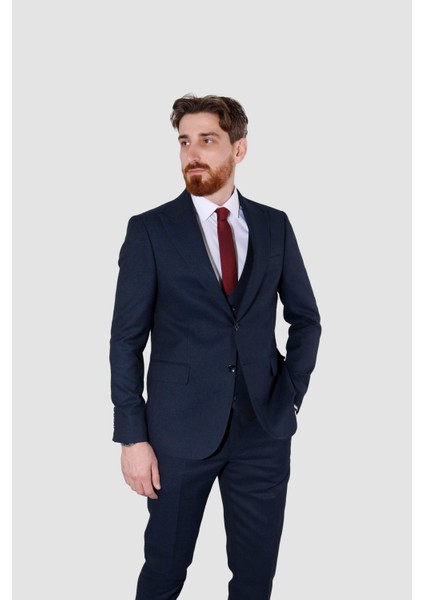 Jancardın 6020 Slım Fıt Takım Elbıse-Lacivert
