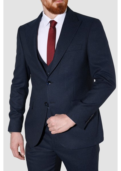 Jancardın 6020 Slım Fıt Takım Elbıse-Lacivert