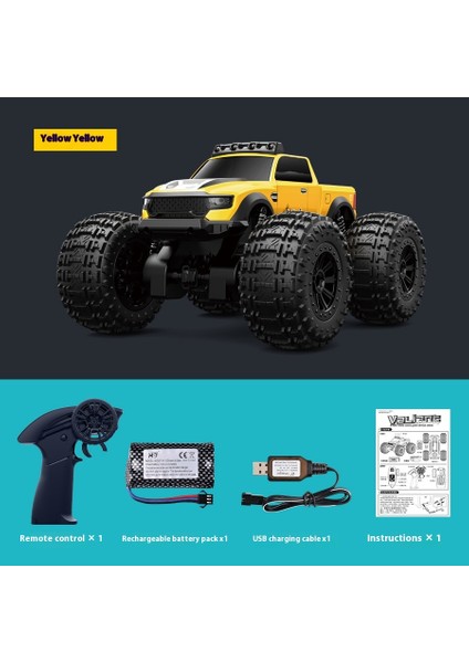 Açık Off-Road Tırmanma Uzaktan Kumandalı Araba 4WD Çok Arazi Off-Road Çocuk Oyuncak Uzaktan Kumandalı Araba (Yurt Dışından)