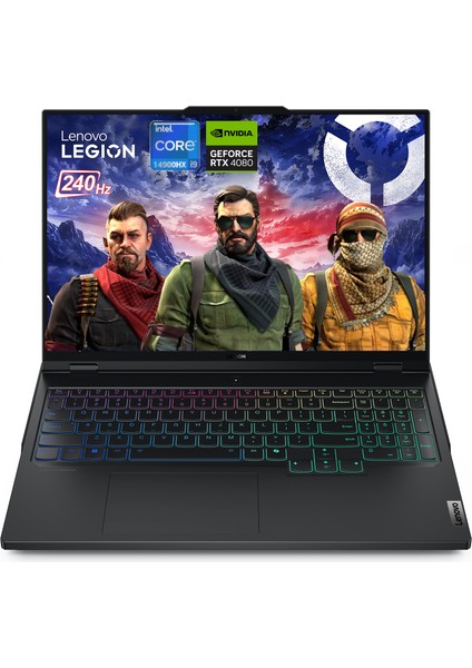 Legion Pro 7 16IRX9H Aı Intel Core I9-14900HX 64GB Ddr5 1tb SSD RTX4080 12GDDR6 16 IPS 240Hz Fhd WIN11 Pro 83DE0090TR-641W Taşınabilir Bilgisayar (Yapay Zeka)