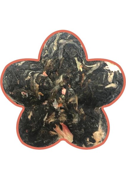 Preslenmiş Çin Yeşil Çayı Kırmızı Amaranthus Çiçekli, Çiçek Şeklinde 10 gr B.304