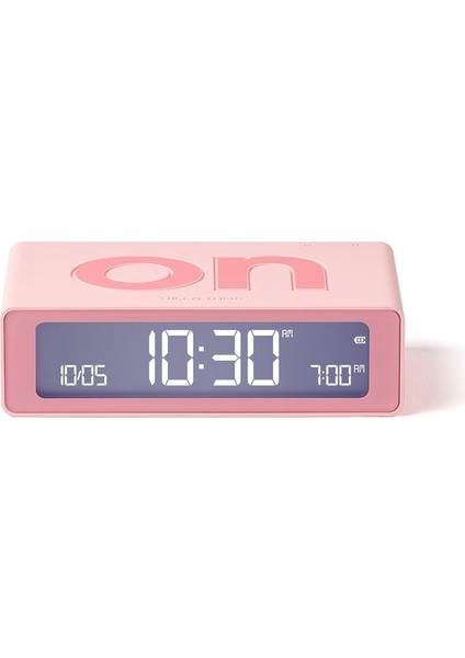 Flip Mini Şarj Edilebilir Alarm Saat Pembe