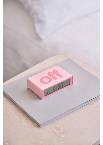 Flip Mini Şarj Edilebilir Alarm Saat Pembe indirimleri