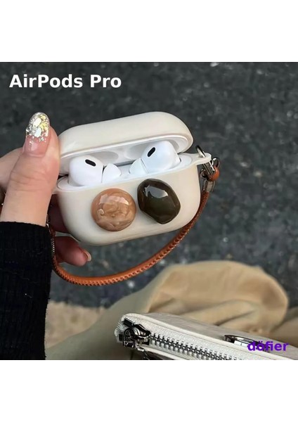 Airpods Kılıf - Taşlı Toka Detaylı Airpods Koruyucu Kılıf (1-2 / Pro / Pro 2 / 3 / 4) Uyumlu