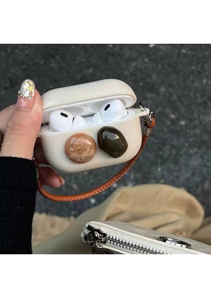 Airpods Kılıf - Taşlı Toka Detaylı Airpods Koruyucu Kılıf (1-2 / Pro / Pro 2 / 3 / 4) Uyumlu modelleri