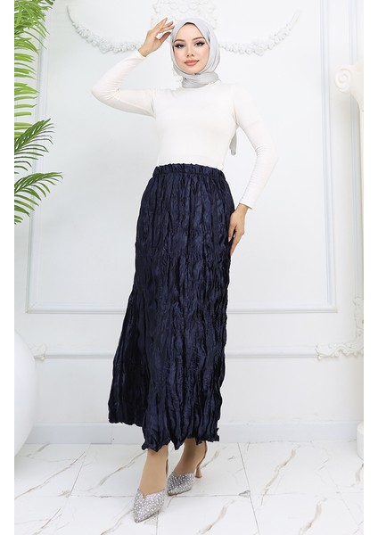Beli Lastikli Saten Etek 0048-04 Lacivert fiyatları