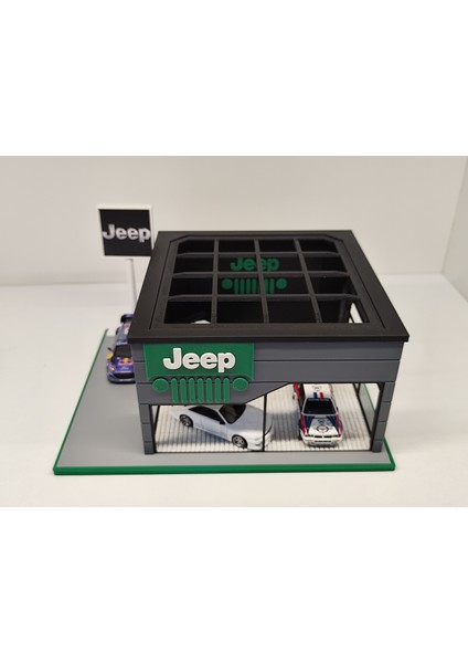 Jeep Diecast Showroom Garaj Diorama 1:64 Ölçek fırsatları