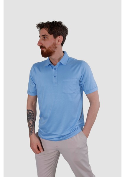 2510 Hsk Duz Polo Yaka T-Shırt-Mavi fiyatları