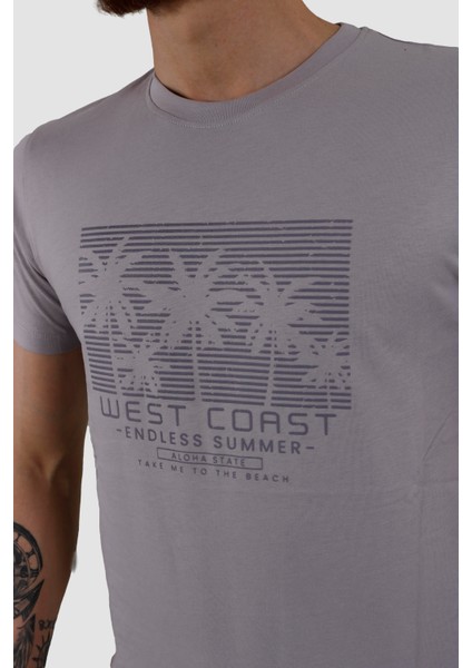 3074 Hsk Baskılı Penye T-Shırt-Lila modelleri