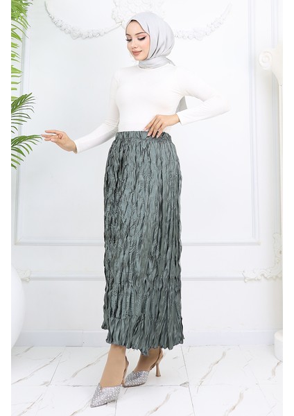 Beli Lastikli Saten Etek 0048-02 Küf Yeşili fiyatları