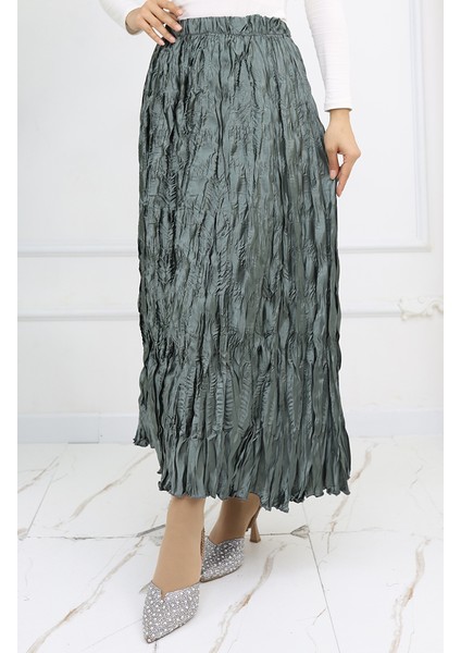 Beli Lastikli Saten Etek 0048-02 Küf Yeşili modelleri