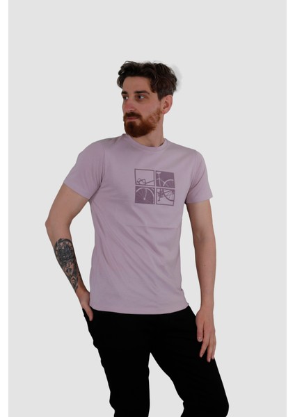 3107 Hsk Baskılı T-Shırt-Gül Kurusu