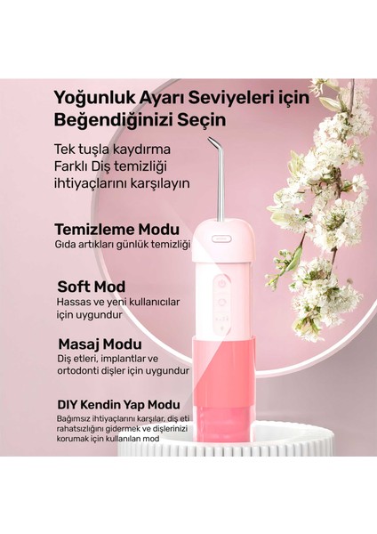 Npo FC5170 Mini Taşınabilir - Şarjlı - Masajlı - Diş Teli - Protez Bakım ve Profesyonel Ağız Duşu