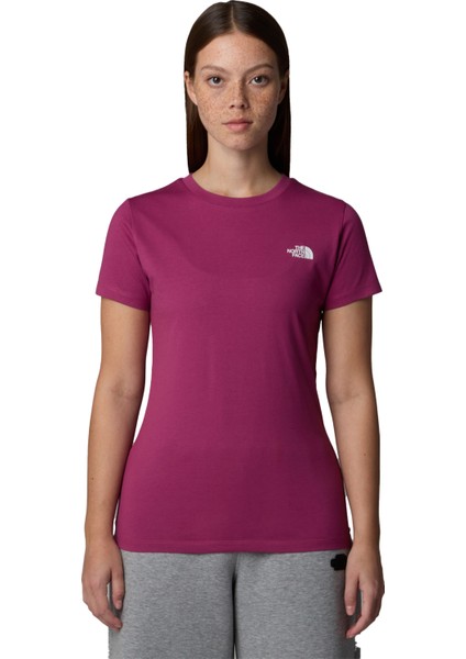 S/S Simple Dome Slim Tee Kadın T-Shirt - Nf0a87nh modelleri