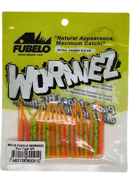 Wormiez 5.2cm 18 Adet Lrf Silikonu Fire Tiger Uv