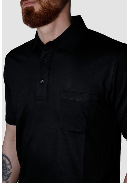 2510 Hsk Duz Polo Yaka T-Shırt-Siyah modelleri