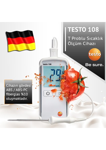Testo 108 Kablolu Problu Sıcaklık Ölçer