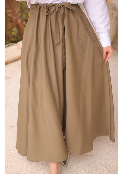 Beli Lastikli Kuşaklı Etek 71266-05 Haki modelleri