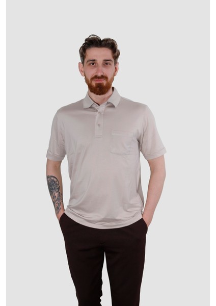 2510 Hsk Duz Polo Yaka T-Shırt-Bej fiyatları