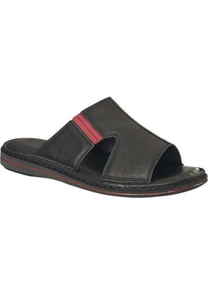 25Y Trv Siyah Erkek Deri Günlük Terlik