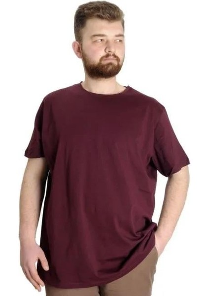 Modexl 20031 Battal T-Shırt-Mürdüm