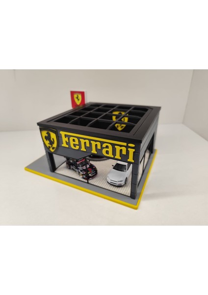 Ferrari Diecast Showroom Garaj Diorama 1:64 Ölçek modelleri