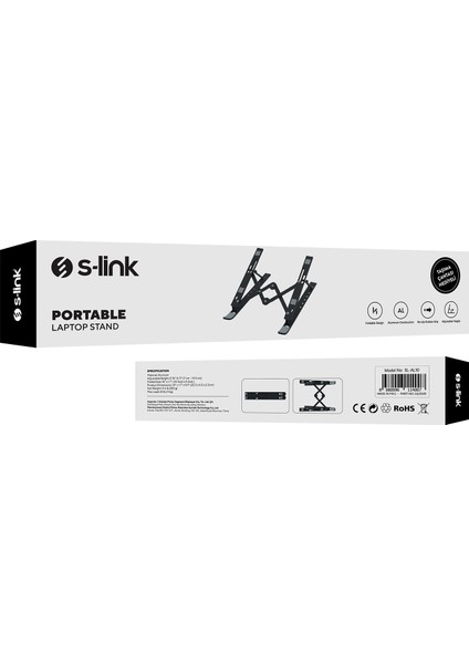 S-Link SL-AL10 Alüminyum Siyah Portable Macbook Laptop ve Tablet Standı