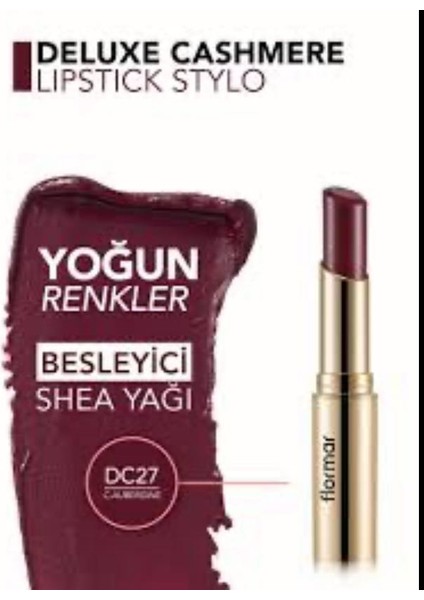 Deluxe Cashmere Stylo Lipstick Mat Ruj DC27 fiyatları