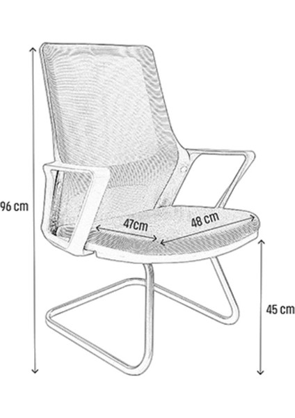 Donna Ergonomik Pro Ofis Sabit Ayaklı Şık Kaliteli Toplantı Bekleme Koltuğu