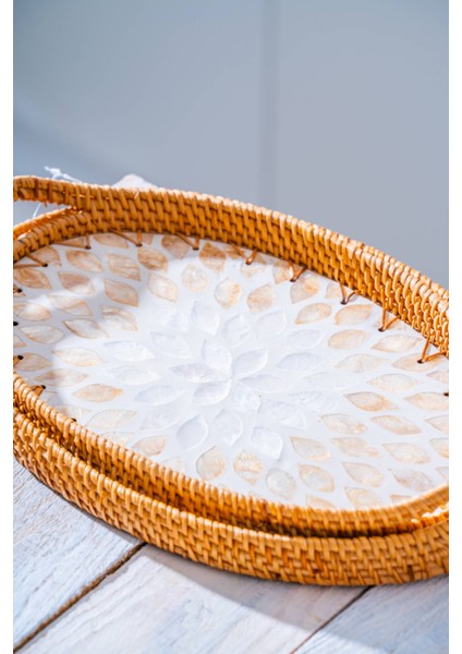 Bambu Oval 2'li Tepsi Seti