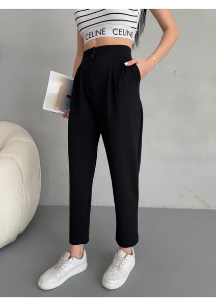 Kadın Yüksek Bel Havuç Kesim Esnek/ Likralı Kumaş pantolon fiyatları