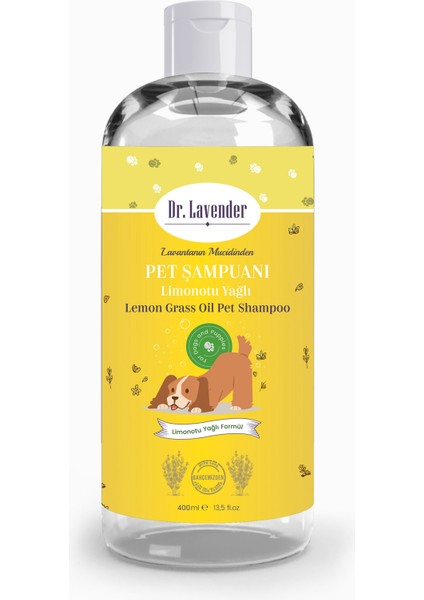Limon Otu Yağlı Köpek Şampuanı 400 ml | Cilt Temizleyici & lılara Karşı Koruma