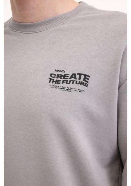 Ml Create 16slg314 5fx Gri Erkek Sweatshirt