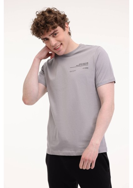 Ml Power 11slg301 5fx Gri Erkek Kısa Kol T-Shirt